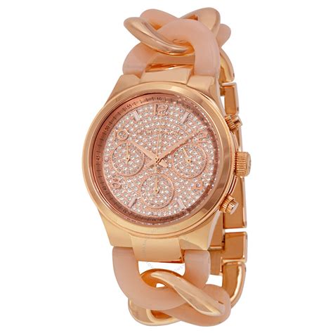 michael kors runway twist rose gold-tone ladies watch mk4283|Michael Kors Runway Twist Rose Dial Rose Gold.